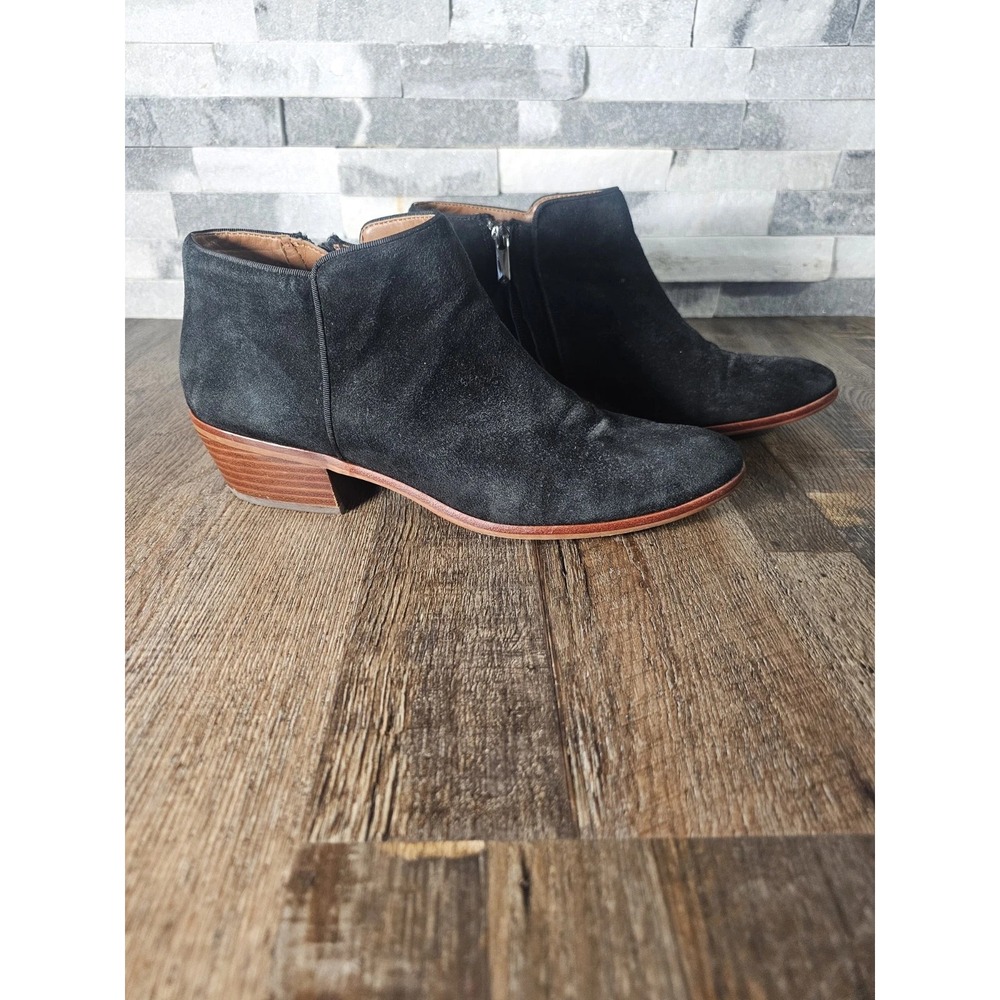 Sam Edelman Petty Women's Black Suede Ankle Zip Bootie Boots - Size 10 work cute